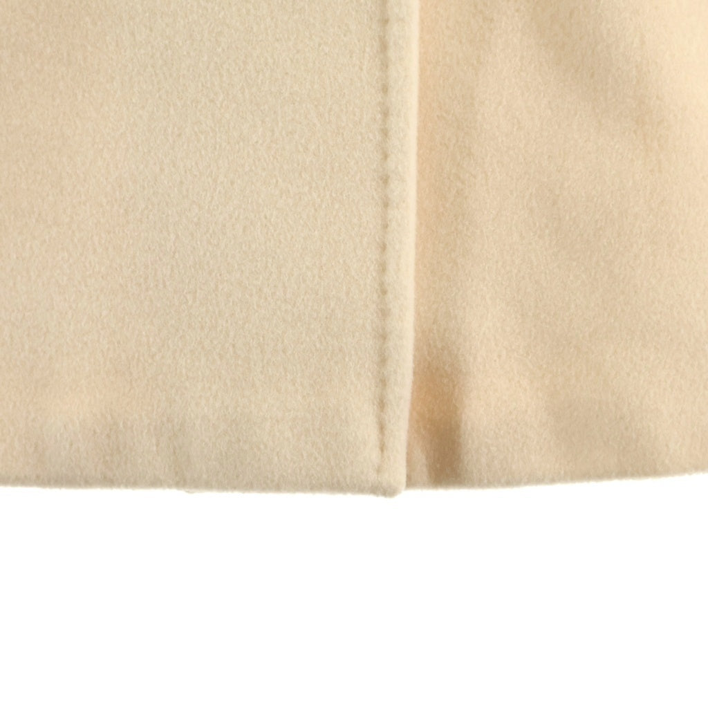 Max Mara(マックスマーラ) カシミヤ混 ウール ダブルブレスト チェスターコート アイボリー レディース