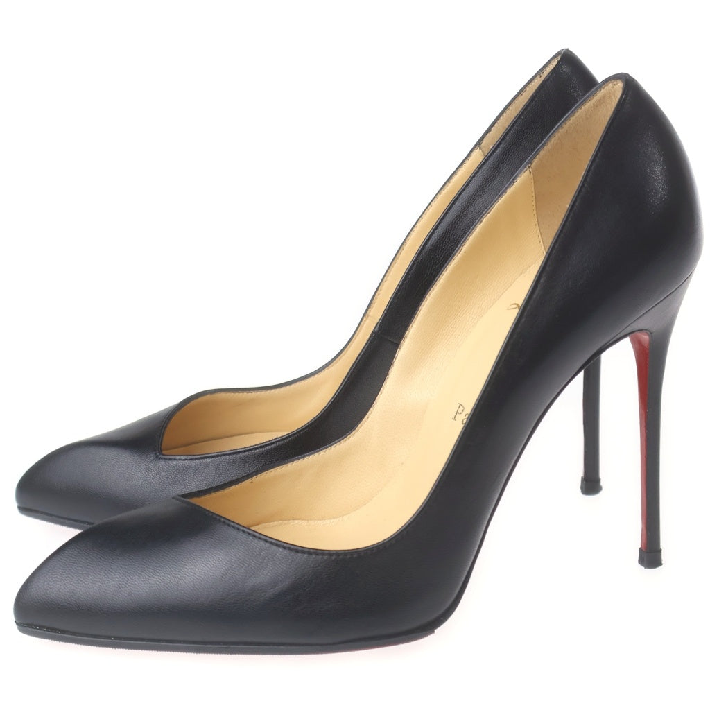 CHRISTIAN LOUBOUTIN(クリスチャンルブタン) レザー ヒール パンプス シューズ ブラック レディース