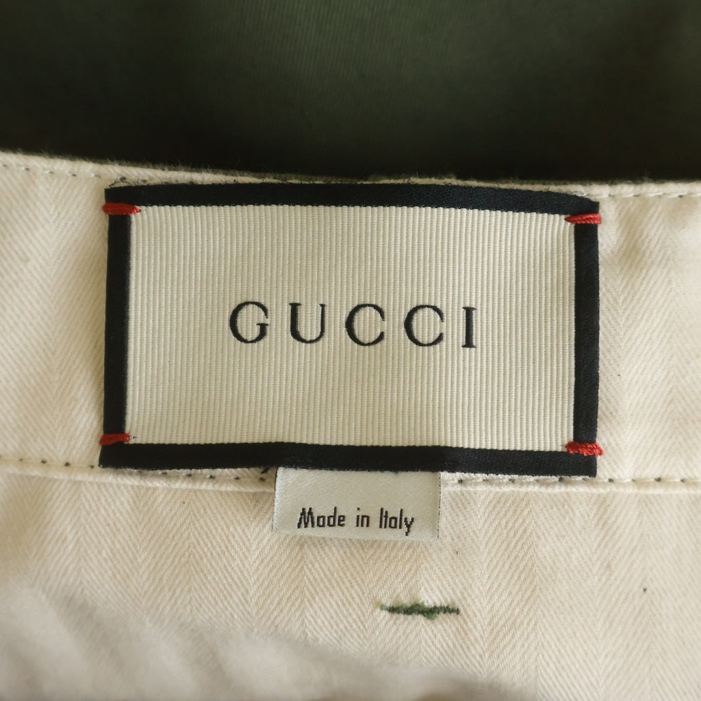 GUCCI(グッチ) ■ストレートパンツ カーキ コットン 475262