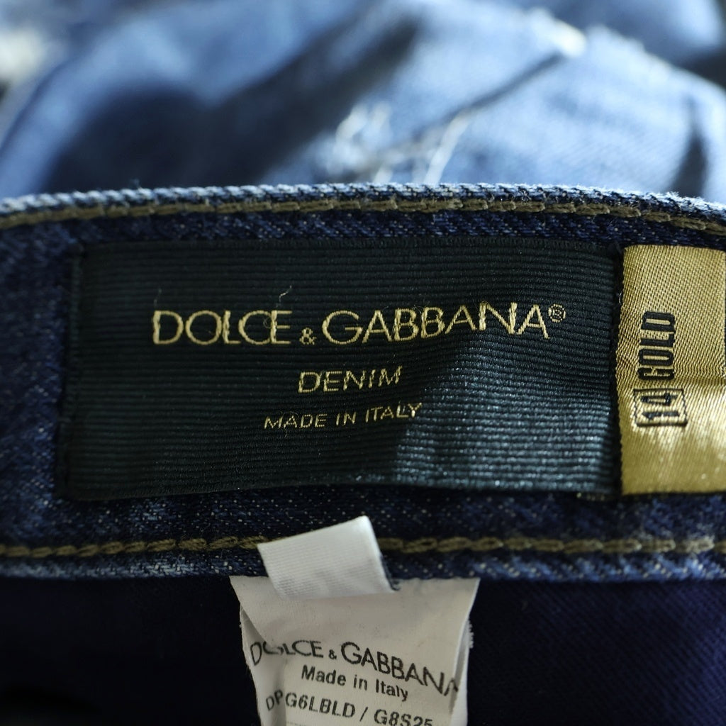 DOLCE & GABBANA(ドルチェアンドガッバーナ) ■ダメージデニム パンツ ストレート インディゴ