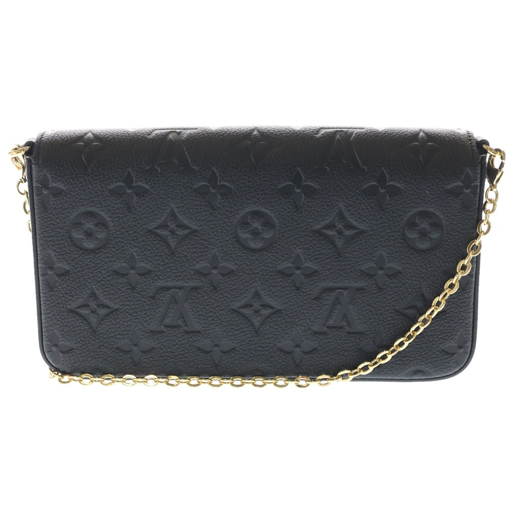 LOUIS VUITTON(ルイヴィトン) アンプラント ポシェット フェリシー チェーンウォレット ショルダーバッグ ミニバッグ ブラック ノワール レザー M64064 ゴールド金具 レディース