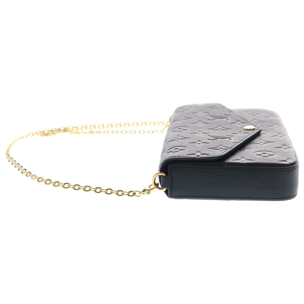 LOUIS VUITTON(ルイヴィトン) アンプラント ポシェット フェリシー チェーンウォレット ショルダーバッグ ミニバッグ ブラック ノワール レザー M64064 ゴールド金具 レディース