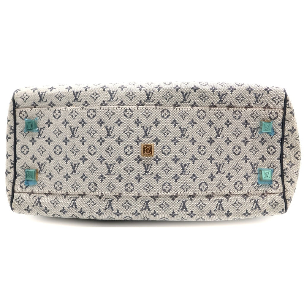 LOUIS VUITTON(ルイヴィトン) モノグラムミニ ジョセフィーヌGM ボストンバッグ ハンドバッグ ネイビー×ベージュ レザー×キャンバス M92214 ゴールド金具 レディース