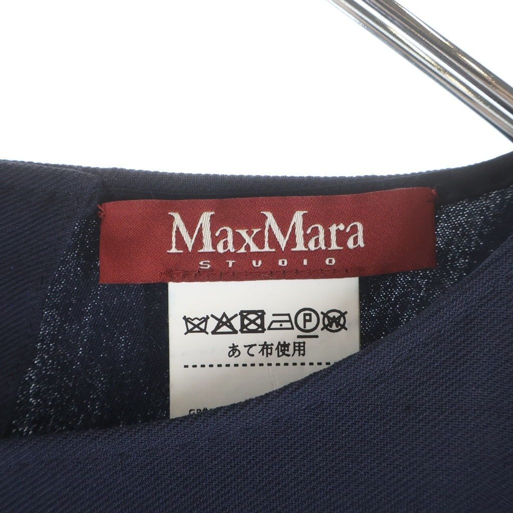 Max Mara(マックスマーラ) バックジップロングワンピース ネイビー #M レディース