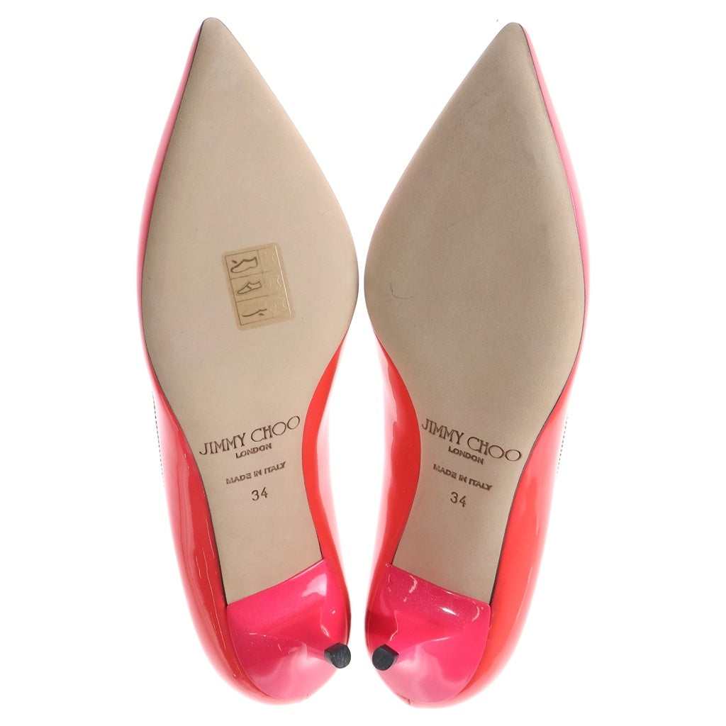 JIMMY CHOO(ジミーチュウ) パテントレザー ヒール パンプス シューズ ピンク レディース
