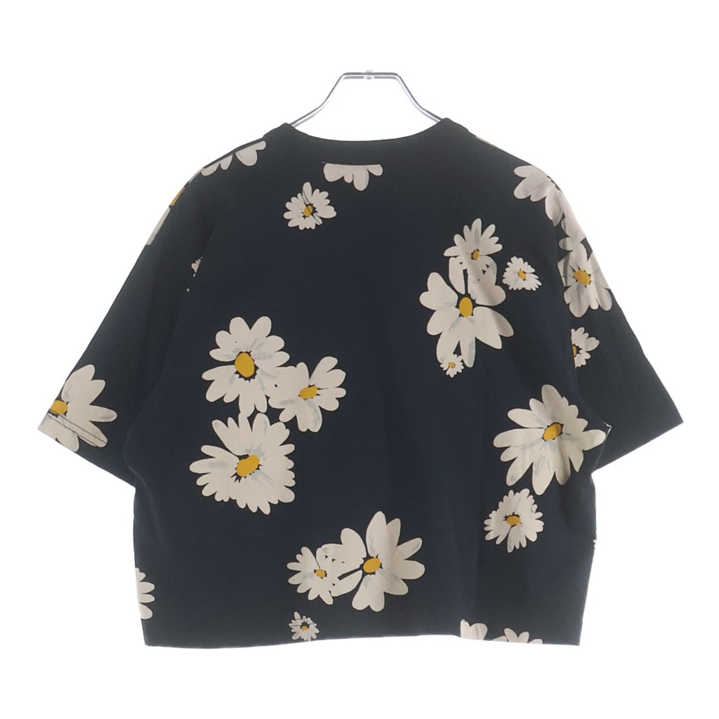 COACH(コーチ) フローラル クロップド シグネチャー スクリプト Tシャツ ブラック #S CQ180 レディース