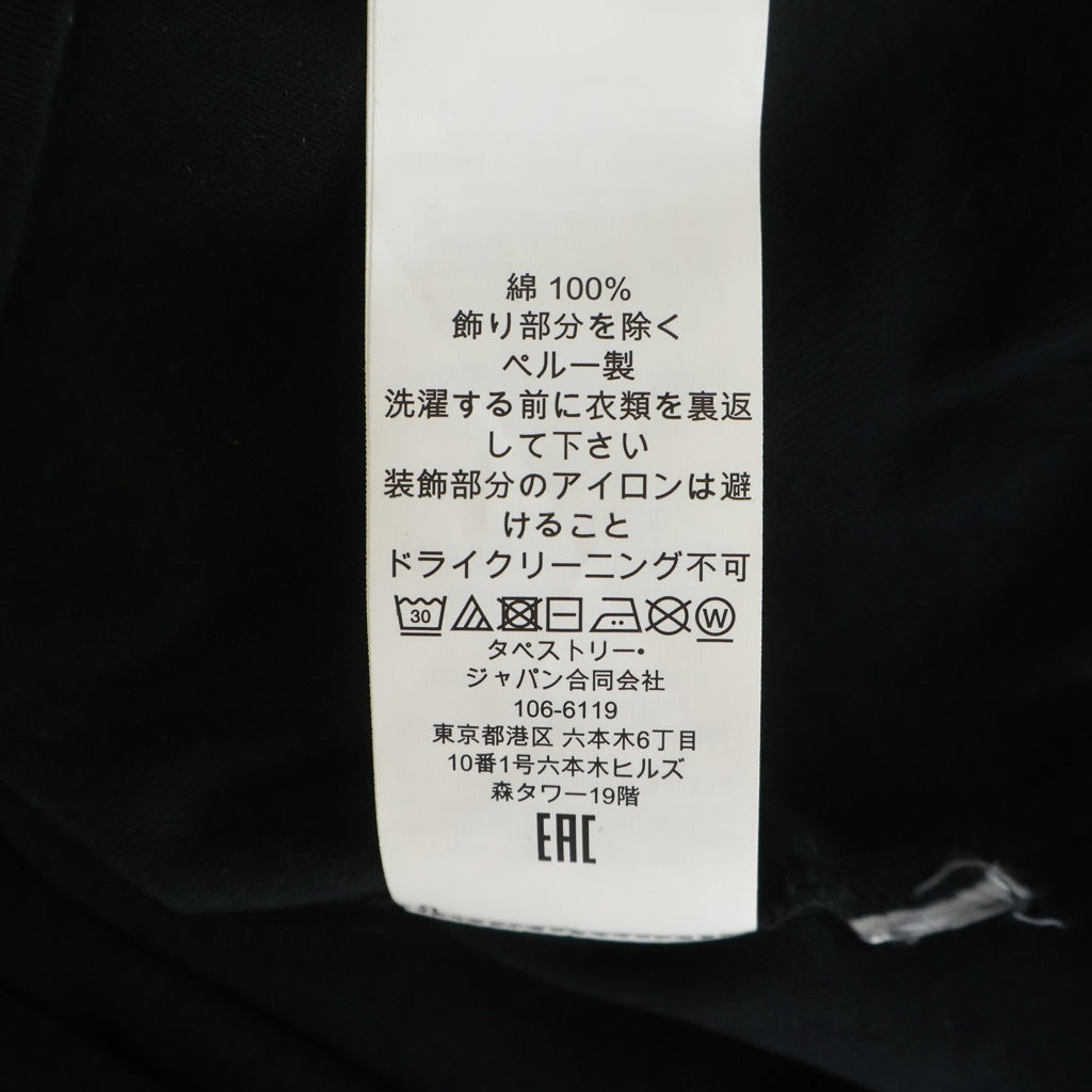 COACH(コーチ) フローラル クロップド シグネチャー スクリプト Tシャツ ブラック #S CQ180 レディース