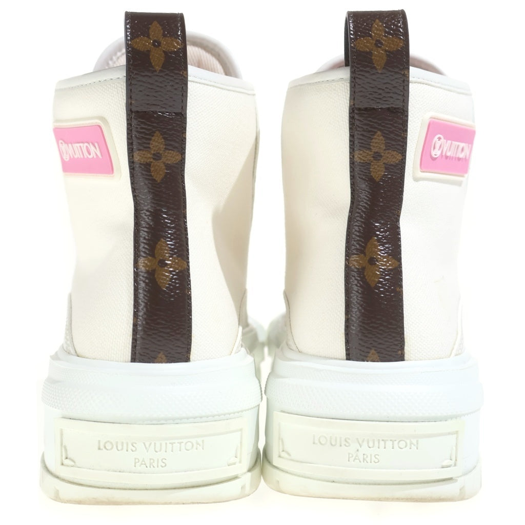 LOUIS VUITTON(ルイヴィトン) スクァッドライン ハイカットスニーカー ホワイト×ブラウン PVC×キャンバス #36 レディース