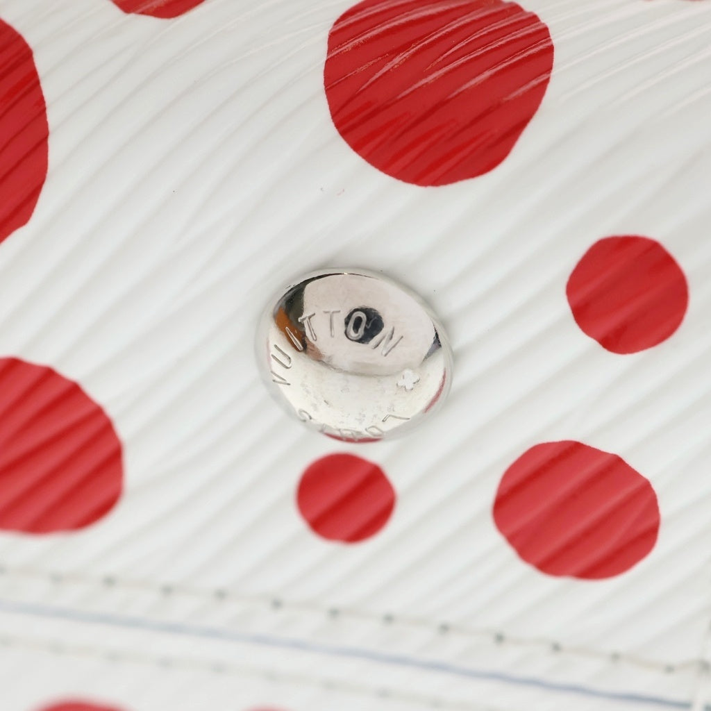 LOUIS VUITTON(ルイヴィトン) LV×YK エピ クリュニー 2WAYバッグ ボストンバッグ ハンドバッグ ショルダーバッグ ホワイト×レッド レザー MINI M21722 シルバー金具 レディース