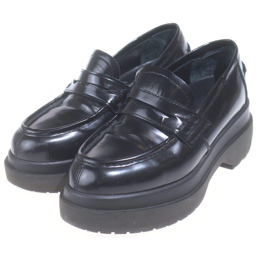 MM6 Maison Margiela(エムエムシックスメゾンマルジェラ) レザー プラットフォーム 厚底 ローカットシューズ ローファー ブラック レディース S59WR0024