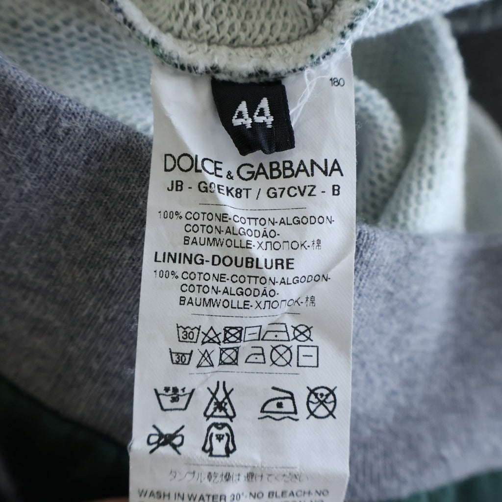 DOLCE & GABBANA(ドルチェアンドガッバーナ) フォトグラフィックプリント ジップアップ スウェットパーカー フーディー グレー G9EK8T/G7CVZ
