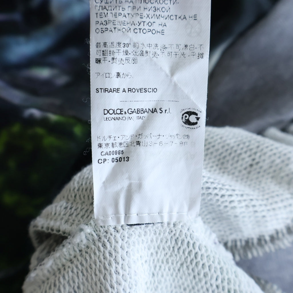 DOLCE & GABBANA(ドルチェアンドガッバーナ) フォトグラフィックプリント ジップアップ スウェットパーカー フーディー グレー G9EK8T/G7CVZ