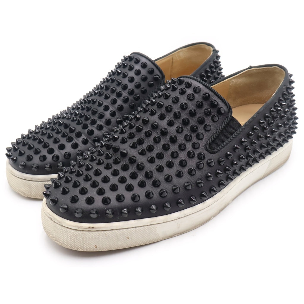 CHRISTIAN LOUBOUTIN(クリスチャンルブタン) スパイクスタッズ ローカットシューズ スリッポン ブラック