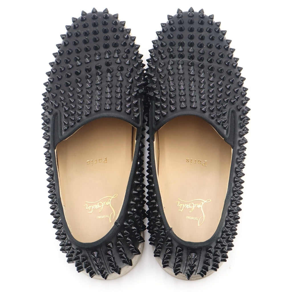 CHRISTIAN LOUBOUTIN(クリスチャンルブタン) スパイクスタッズ ローカットシューズ スリッポン ブラック