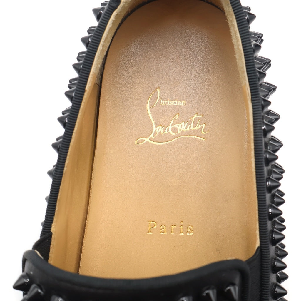 CHRISTIAN LOUBOUTIN(クリスチャンルブタン) スパイクスタッズ ローカットシューズ スリッポン ブラック