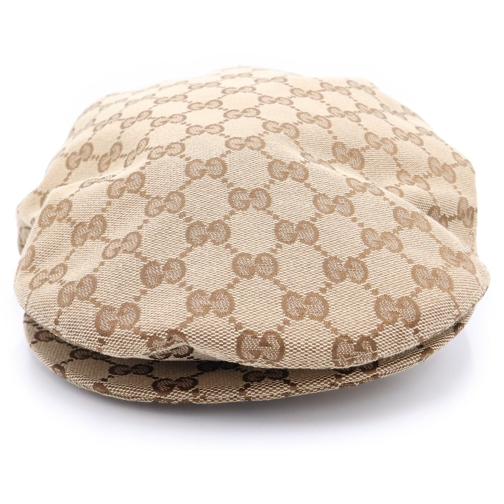 GUCCI(グッチ) GGキャンバス フラットキャップ ハンチング 帽子 ベージュ 696856