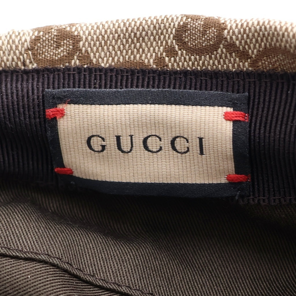 GUCCI(グッチ) GGキャンバス フラットキャップ ハンチング 帽子 ベージュ 696856