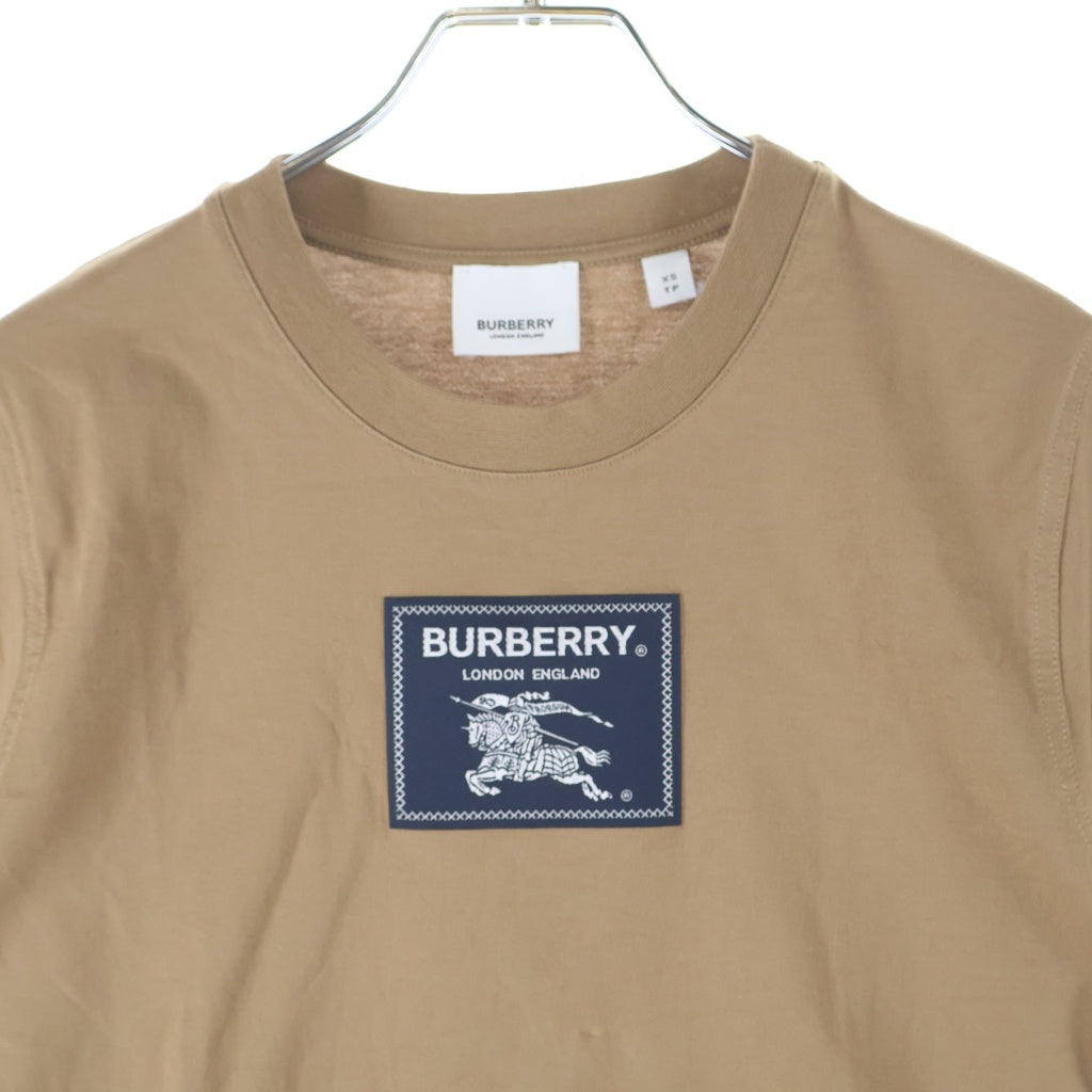 BURBERRY(バーバリー) ロゴパッチ クルーネック半袖Tシャツ ベージュ