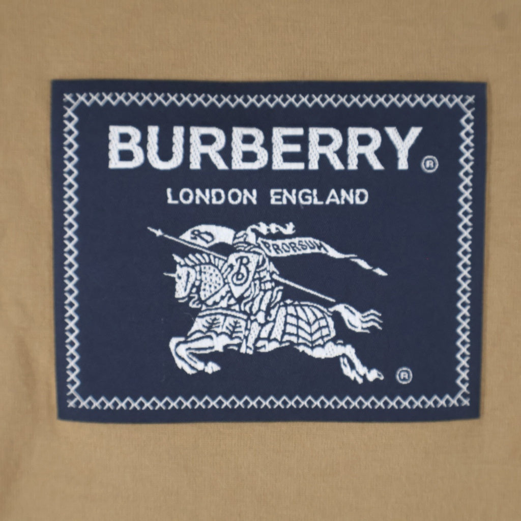 BURBERRY(バーバリー) ロゴパッチ クルーネック半袖Tシャツ ベージュ