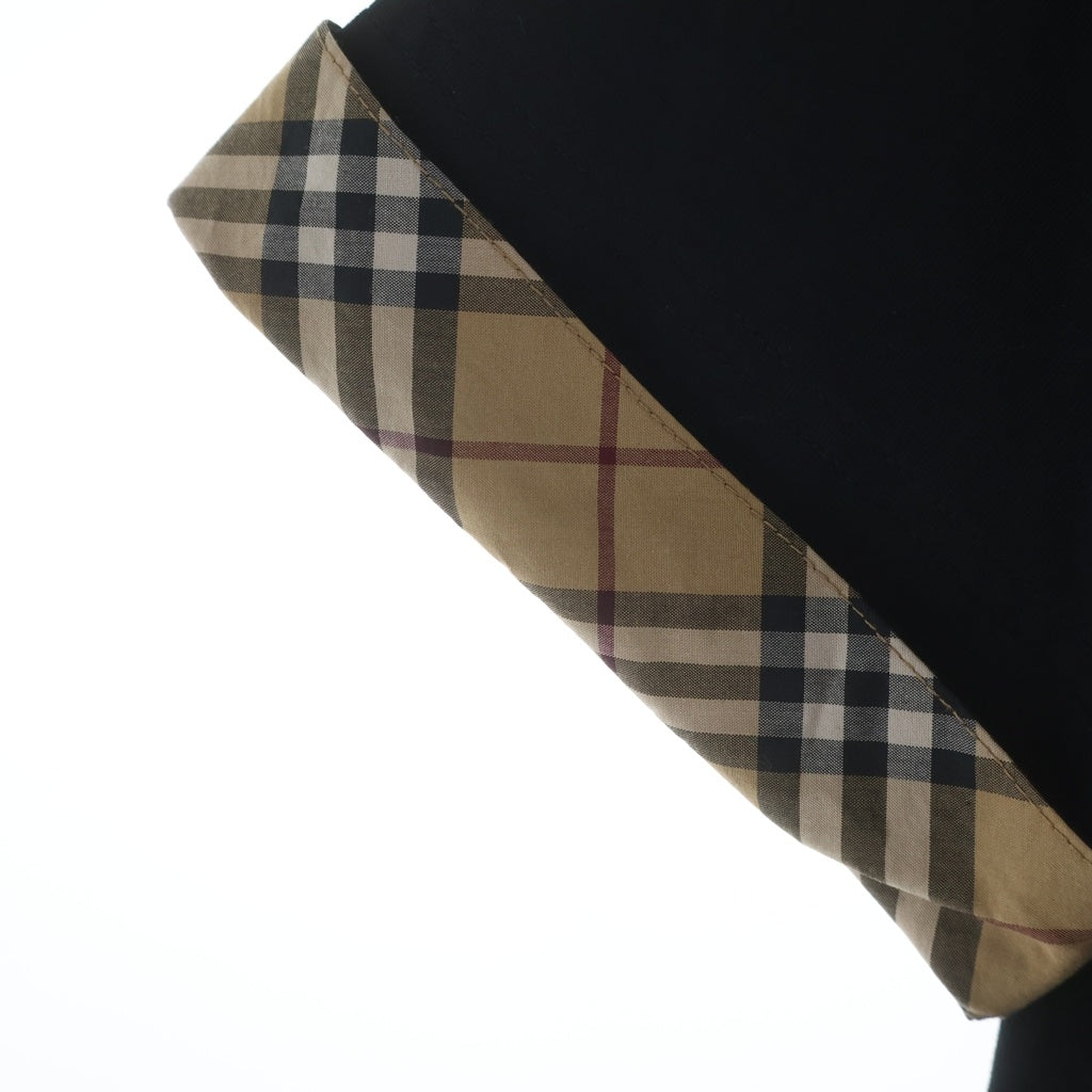 BURBERRY(バーバリー) スリーブチェッククルーネック半袖Tシャツ ブラック 8002947 レディース