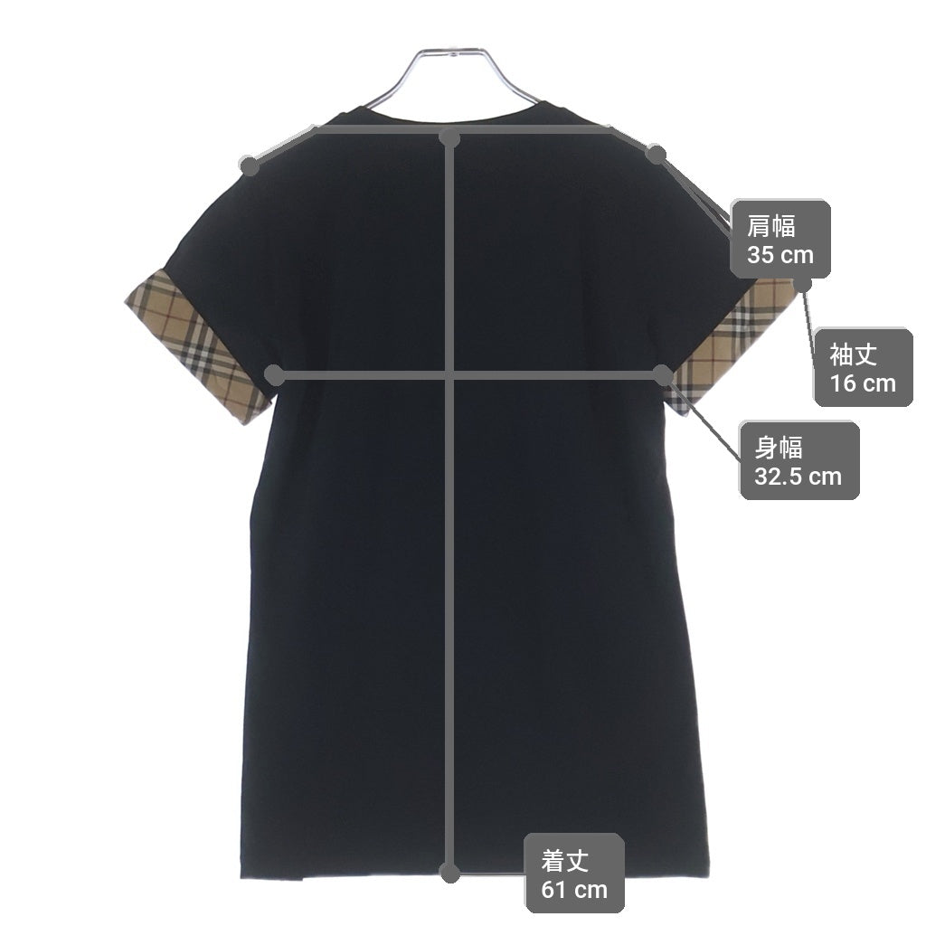 BURBERRY(バーバリー) スリーブチェッククルーネック半袖Tシャツ