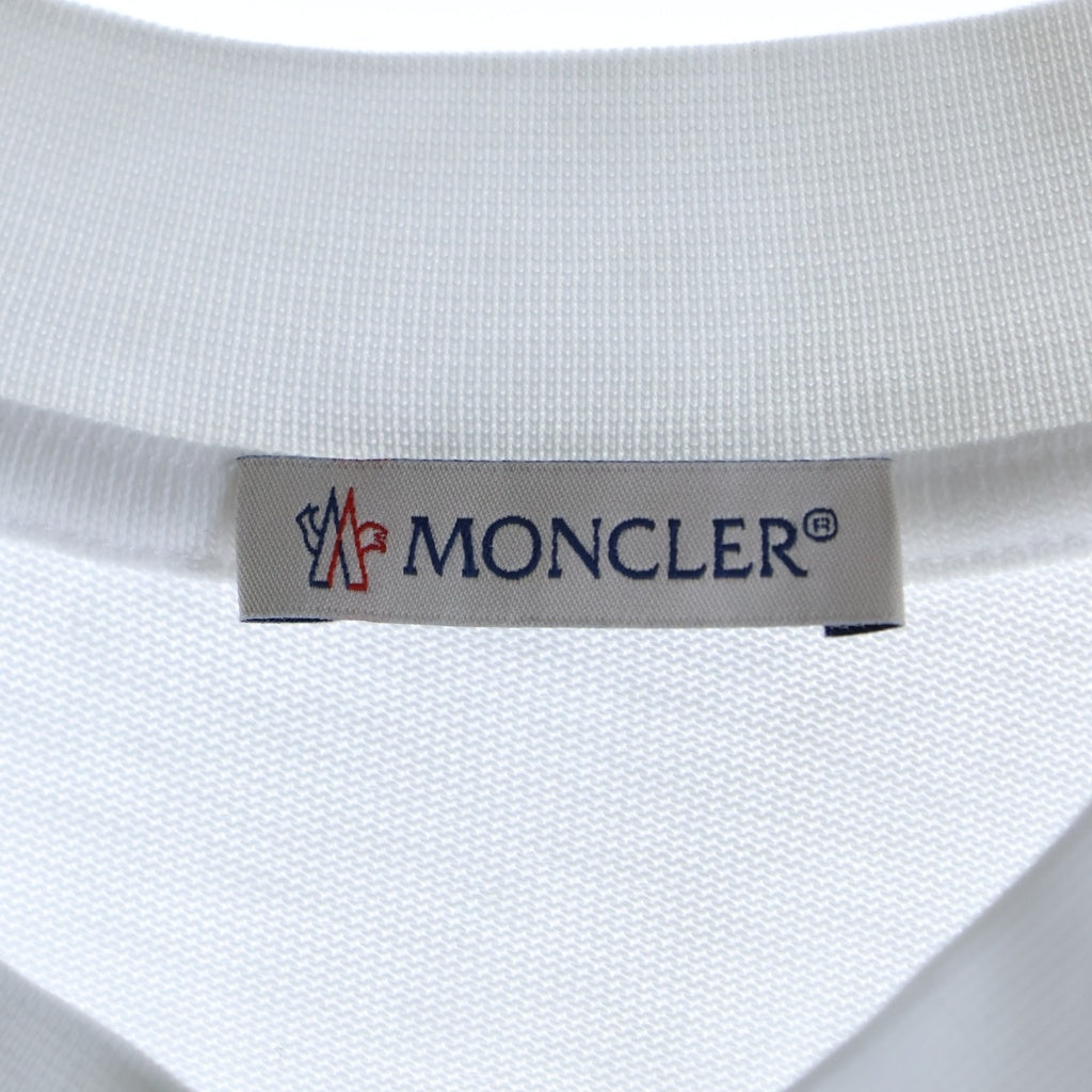MONCLER(モンクレール) ロゴ刺繍 クルーネック 半袖Tシャツ ホワイト I10918C00005 899H5