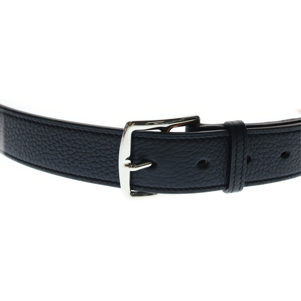HERMES(エルメス) エトリヴィエール レザーベルト ブラック □R刻印 シルバー金具 レディース