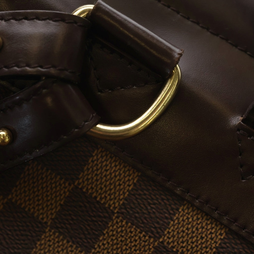LOUIS VUITTON(ルイヴィトン) ダミエ ソーホー リュックサック バックパック ブラウン レザー×PVC N51132 ゴールド金具 レディース