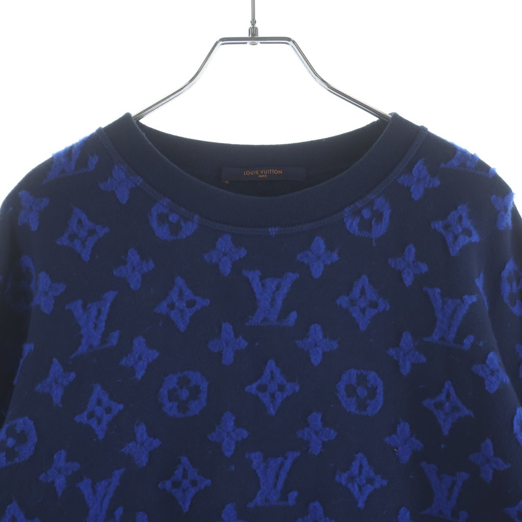 LOUIS VUITTON(ルイヴィトン) 19AW フルモノグラムジャガード ジャガード クルーネック プルオーバー スウェット トレーナー ブルー RM192M NPN HHY14W