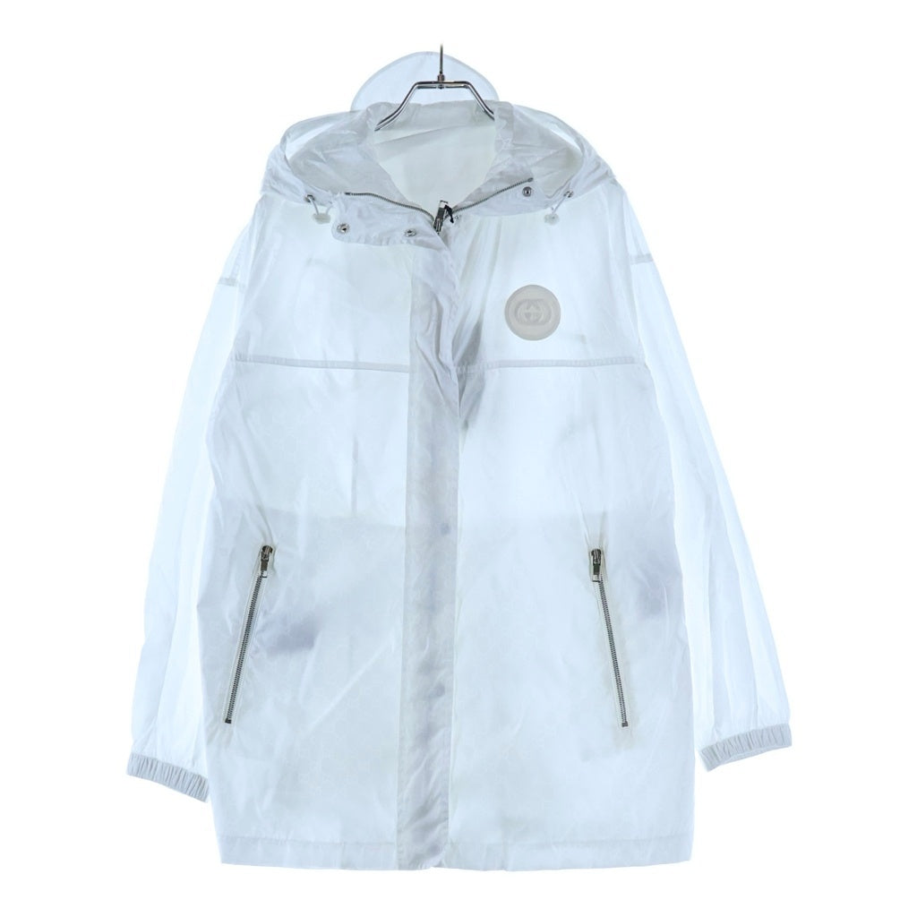 GUCCI(グッチ) GGジャカード フーデッド ジップアップ ナイロンジャケット ホワイト 691757 レディース