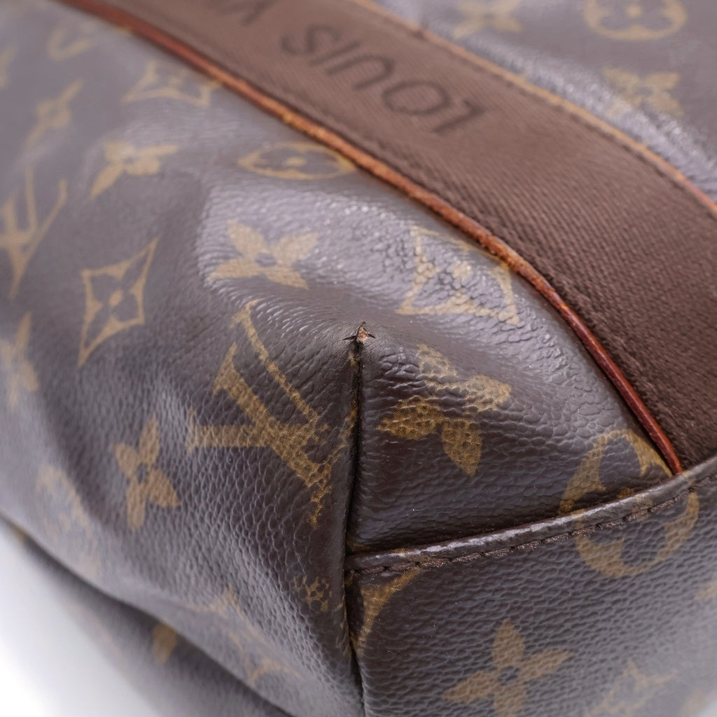 LOUIS VUITTON(ルイヴィトン) モノグラム カバ・ボブール トートバッグ ハンドバッグ ブラウン レザー×PVC M53013 ゴールド金具 レディース
