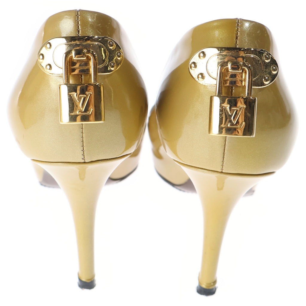 LOUIS VUITTON(ルイヴィトン) ヒールパンプス ゴールド パテントレザー