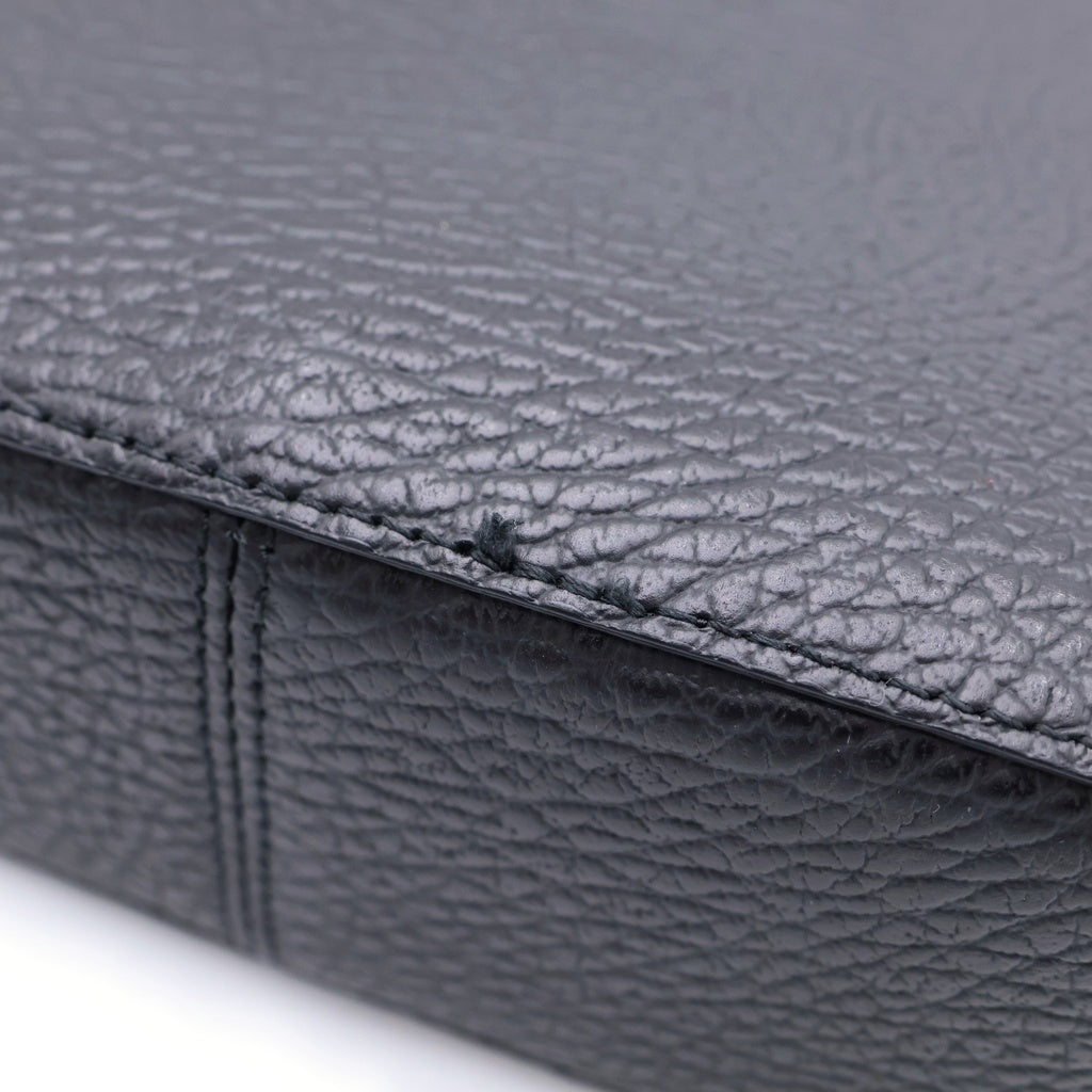 Maison Margiela(メゾンマルジェラ) 5AC カメラバッグ ショルダーバッグ 巾着バッグ ブラック キャンバス×レザー シルバー金具 レディース