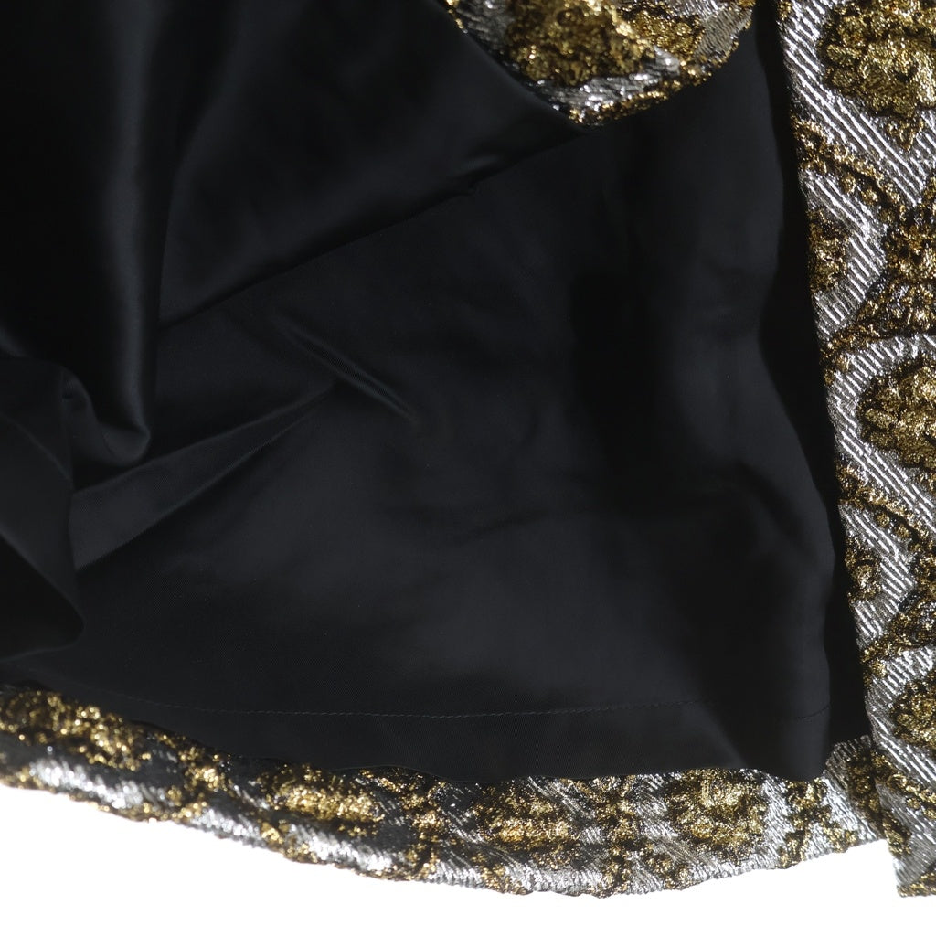 DRIES VAN NOTEN(ドリスヴァンノッテン) ロングスカート ゴールド×シルバー #36 レディース