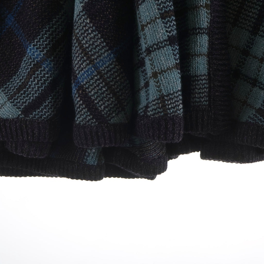 MISSONI(ミッソーニ) チェック柄 ポンチョニット ブルー レディース