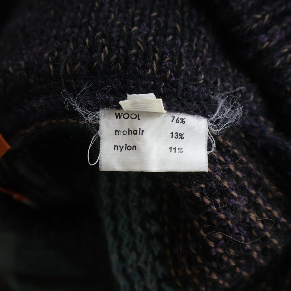 MISSONI(ミッソーニ) チェック柄 ポンチョニット ブルー レディース