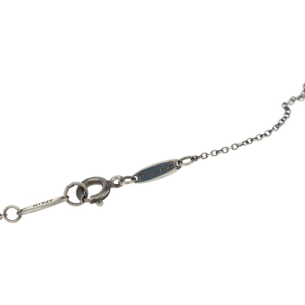 TIFFANY & Co.(ティファニー) オープンハート ネックレス ピンク サファイア Ag925 SV シルバー レディース