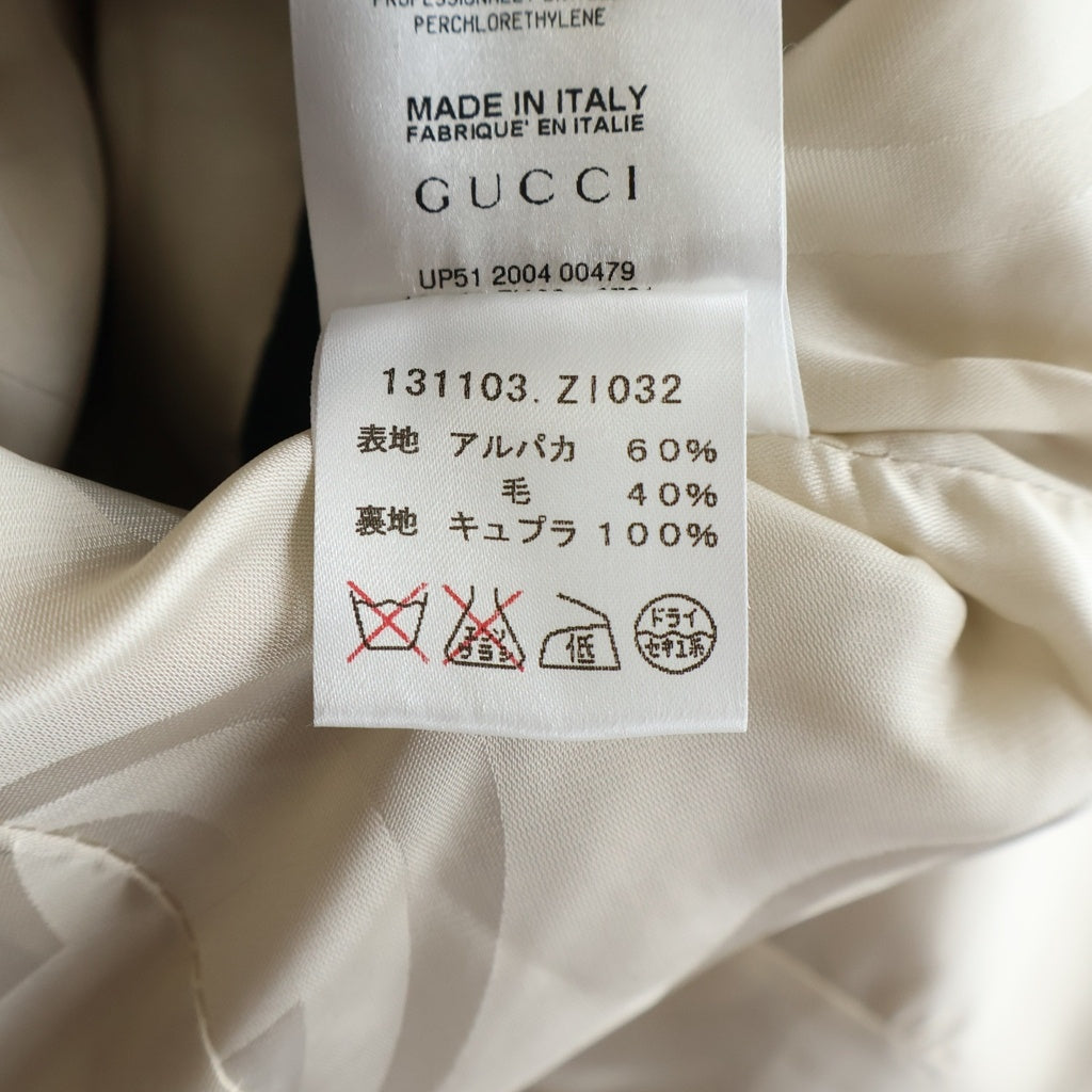 GUCCI(グッチ) アルパカウールコート アイボリー #42 131103 レディース