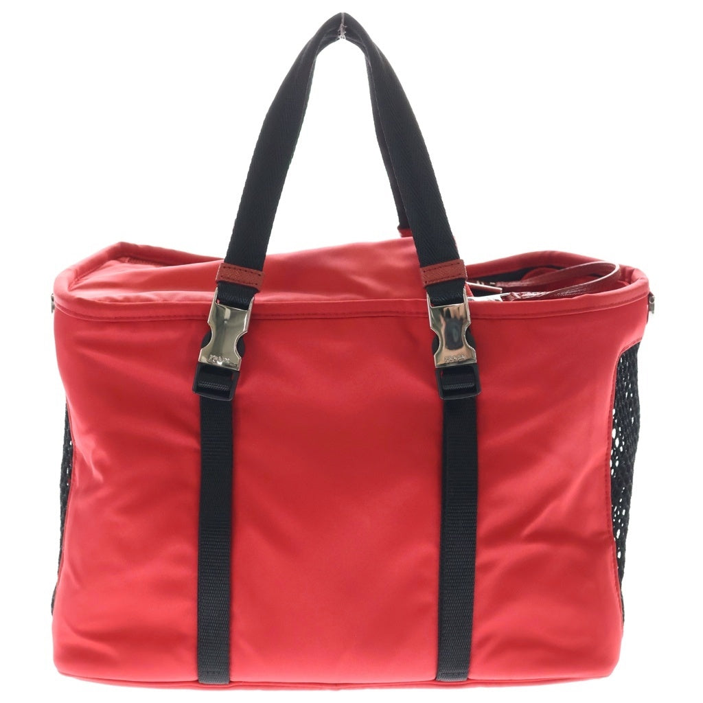PRADA(プラダ) ペットバッグ ショルダーバッグ ハンドバッグ レッド ナイロン 2VC030 レディース