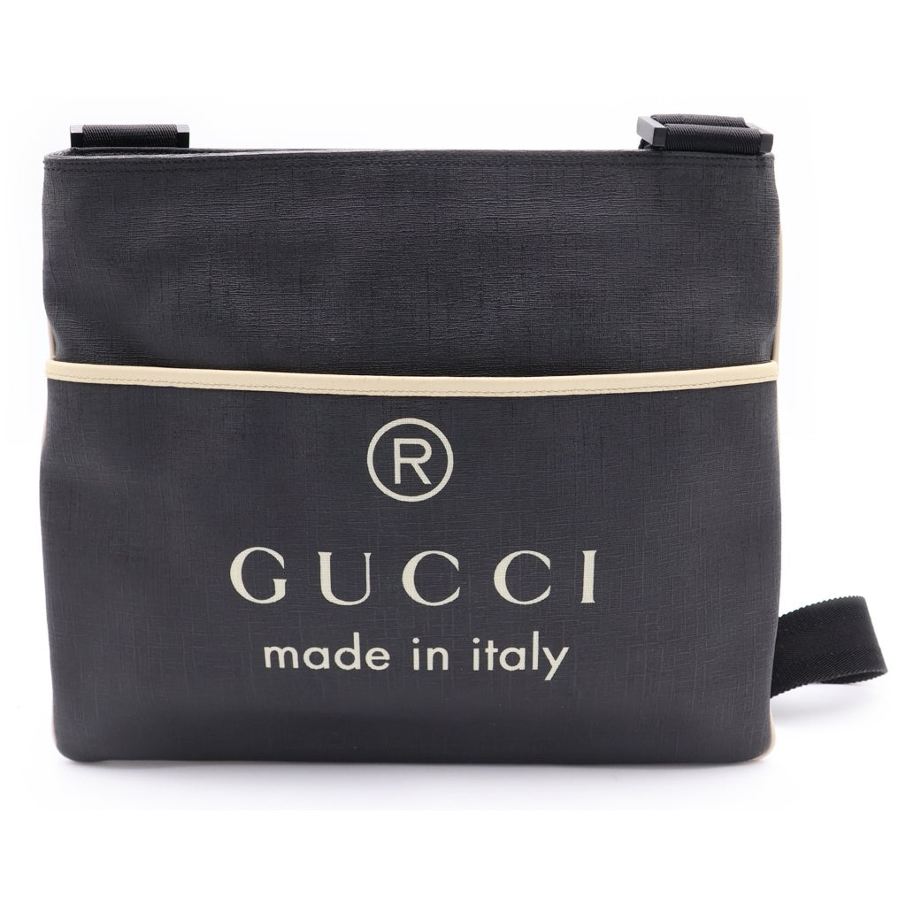 GUCCI(グッチ) メッセンジャーバッグ ショルダーバッグ ブラック レザー 162904 ブラック金具