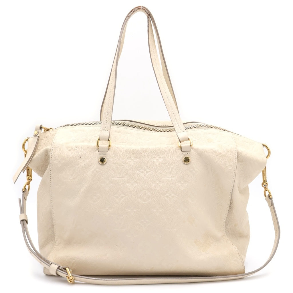 LOUIS VUITTON(ルイヴィトン) モノグラムアンプラント ルミニューズPM 2WAYバッグ ハンドバッグ ショルダーバッグ アイボリー レザー M93411 ゴールド金具 レディース