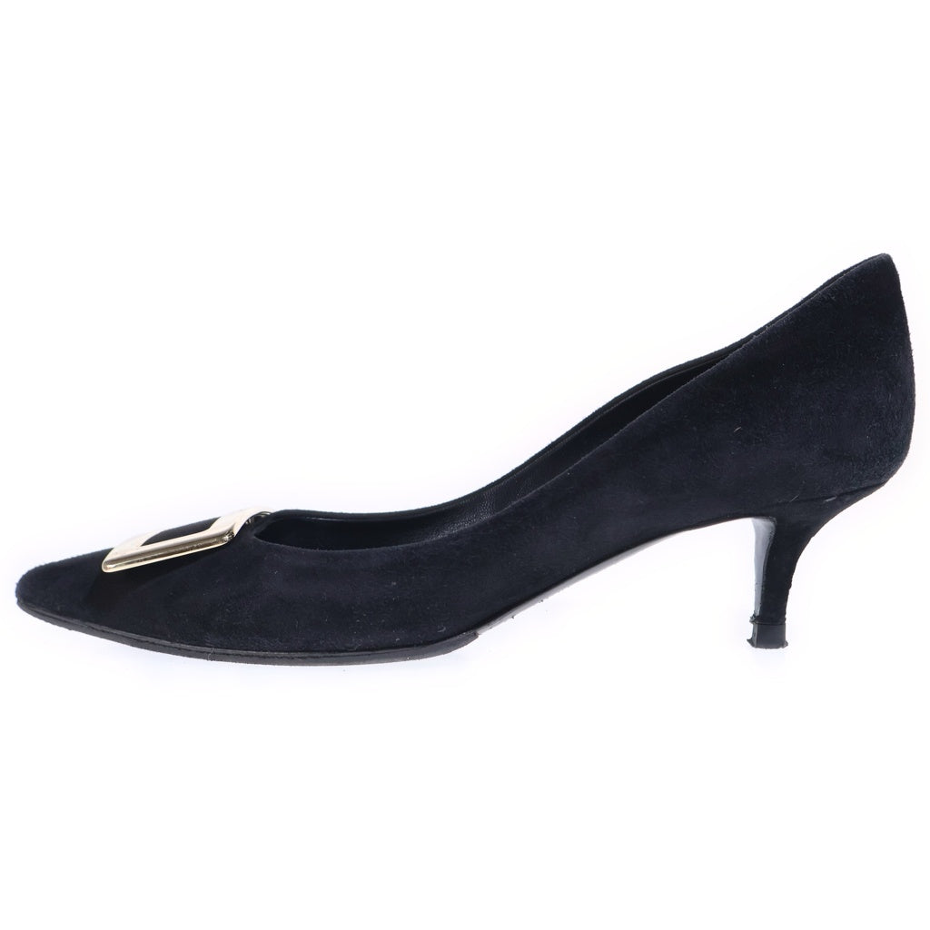 Roger Vivier(ロジェヴィヴィエ) スエードパンプス ブラック 34 1/2 レディース