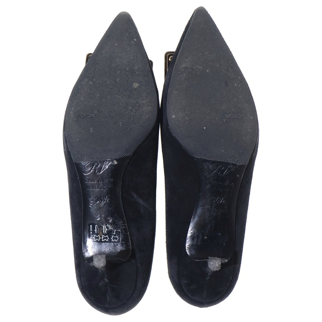 Roger Vivier(ロジェヴィヴィエ) スエードパンプス ブラック 34 1/2 レディース