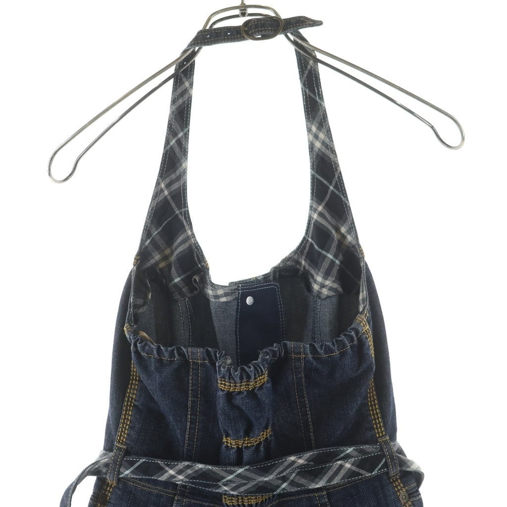 BURBERRY BLUE LABEL(バーバリーブルーレーベル) ホルターネックワンピース インディゴ デニム 36 レディース