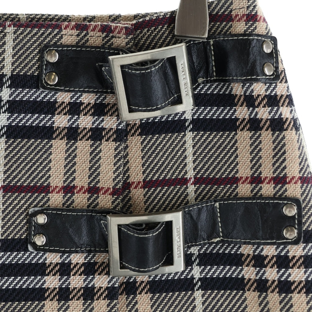 BURBERRY BLUE LABEL(バーバリーブルーレーベル) ノバチェック ミニスカート ベージュ #36 レディース