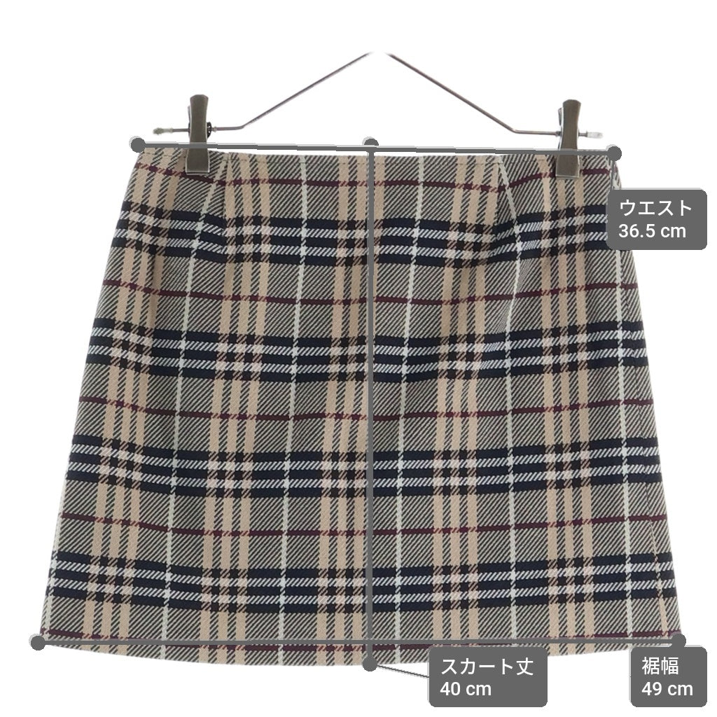 BURBERRY BLUE LABEL(バーバリーブルーレーベル) ノバチェック ミニスカート ベージュ #36 レディース
