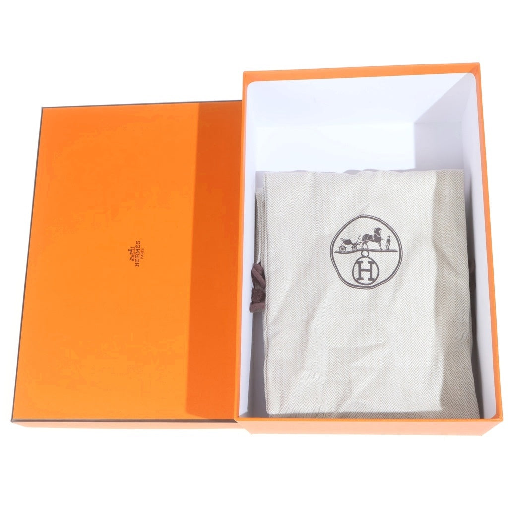 HERMES(エルメス) モカシン ロワイヤル Hロゴ レザー タッセル ローカットシューズ ローファー シルバー金具 ブラック レディース