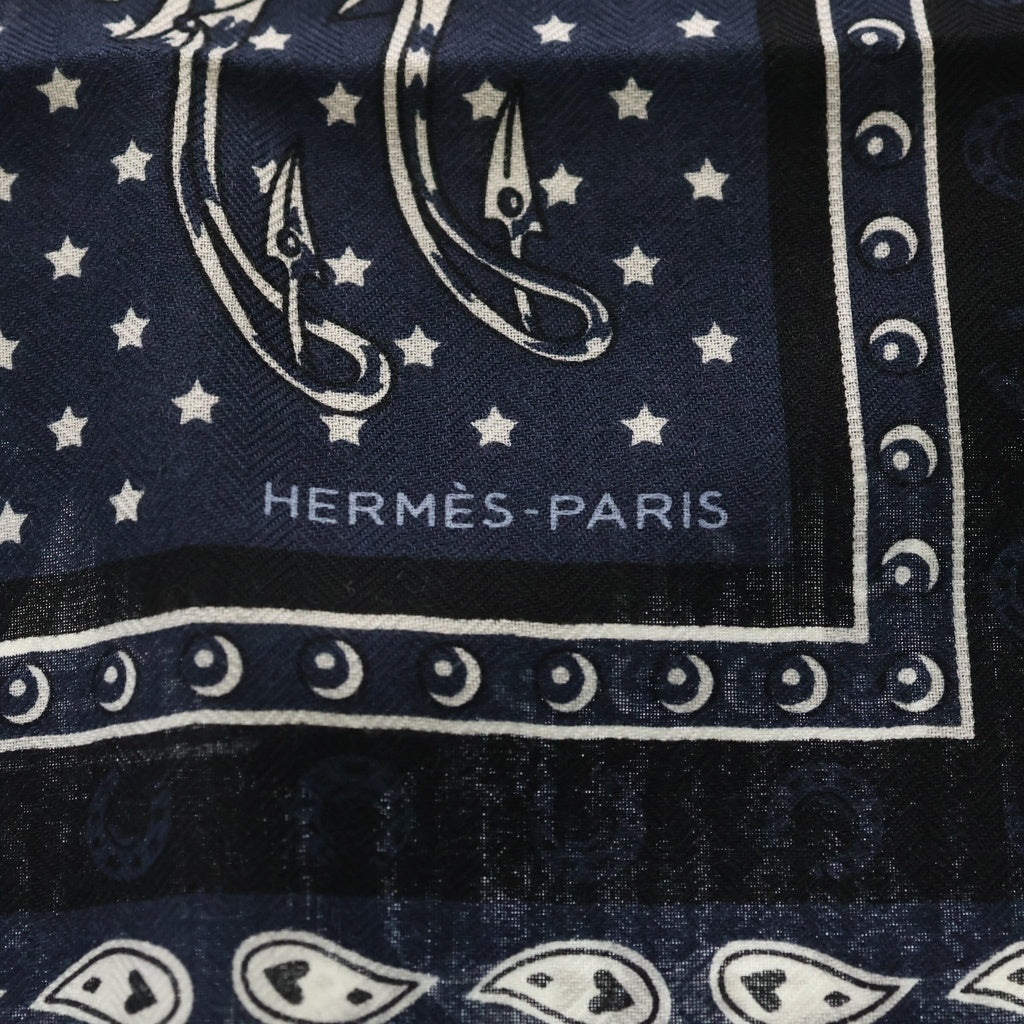 HERMES(エルメス) カレ65 シュヴァルパンク スカーフ ネイビー レディース