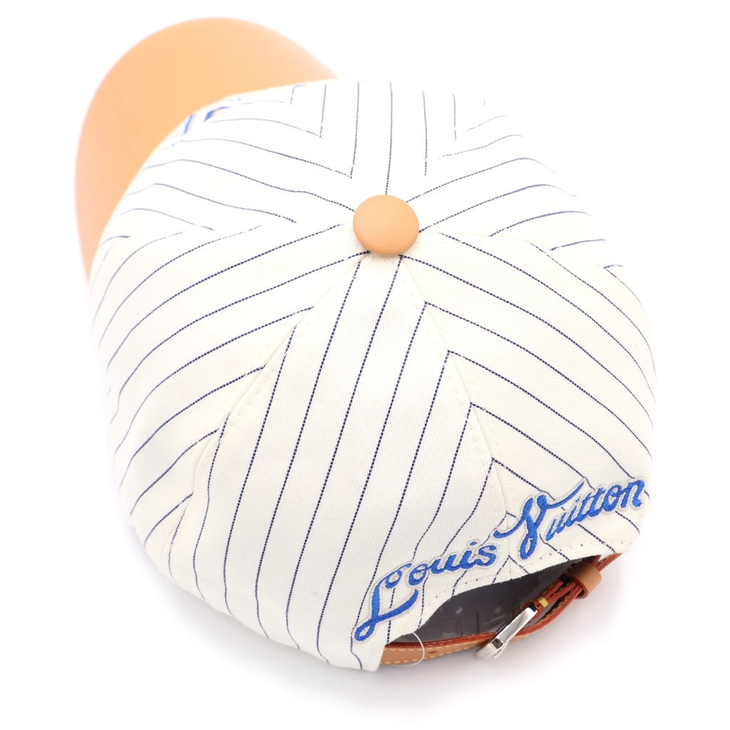 LOUIS VUITTON(ルイヴィトン) キャップ LV バーシティ ベースボールキャップ ホワイト×ベージュ M7142L