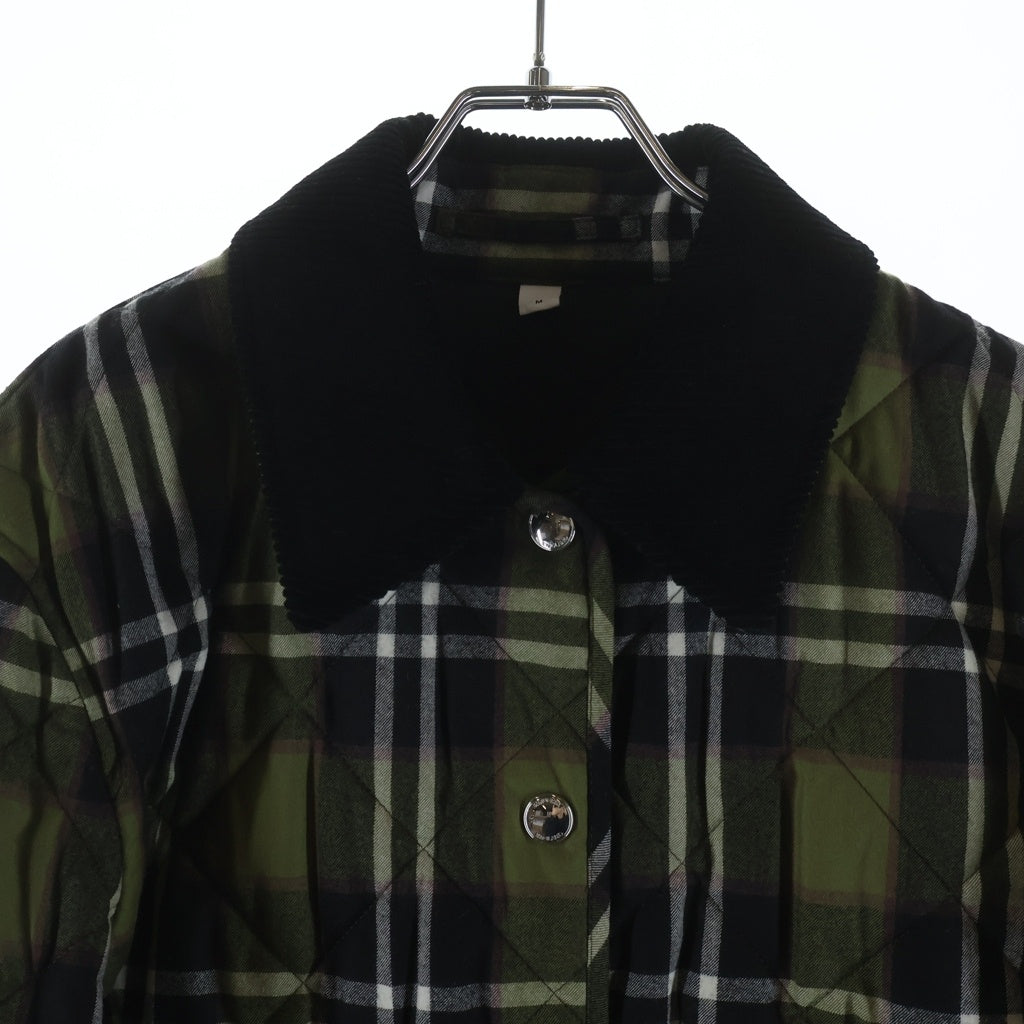希少　BURBERRY LONDON　ブラック　ジャケット ノバチェック　М BURBERRY(バーバリー) ノバチェック キルティングジャケット グリーン